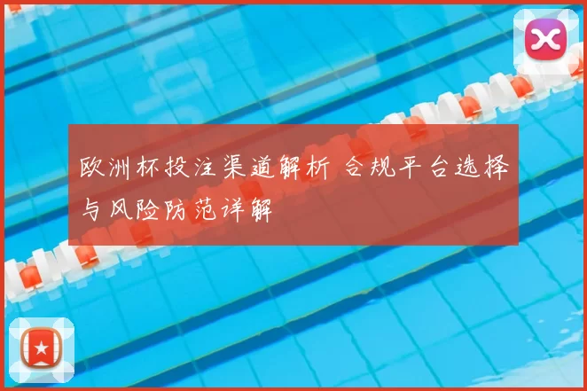 欧洲杯投注渠道解析 合规平台选择与风险防范详解